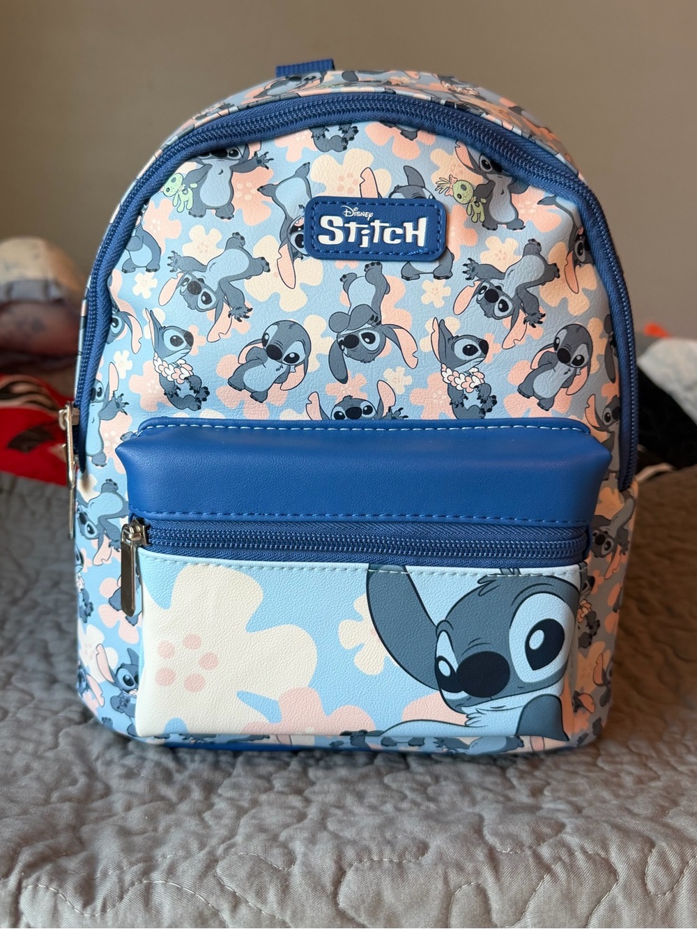 NWT Disney Stitch Blue Mini Backpack